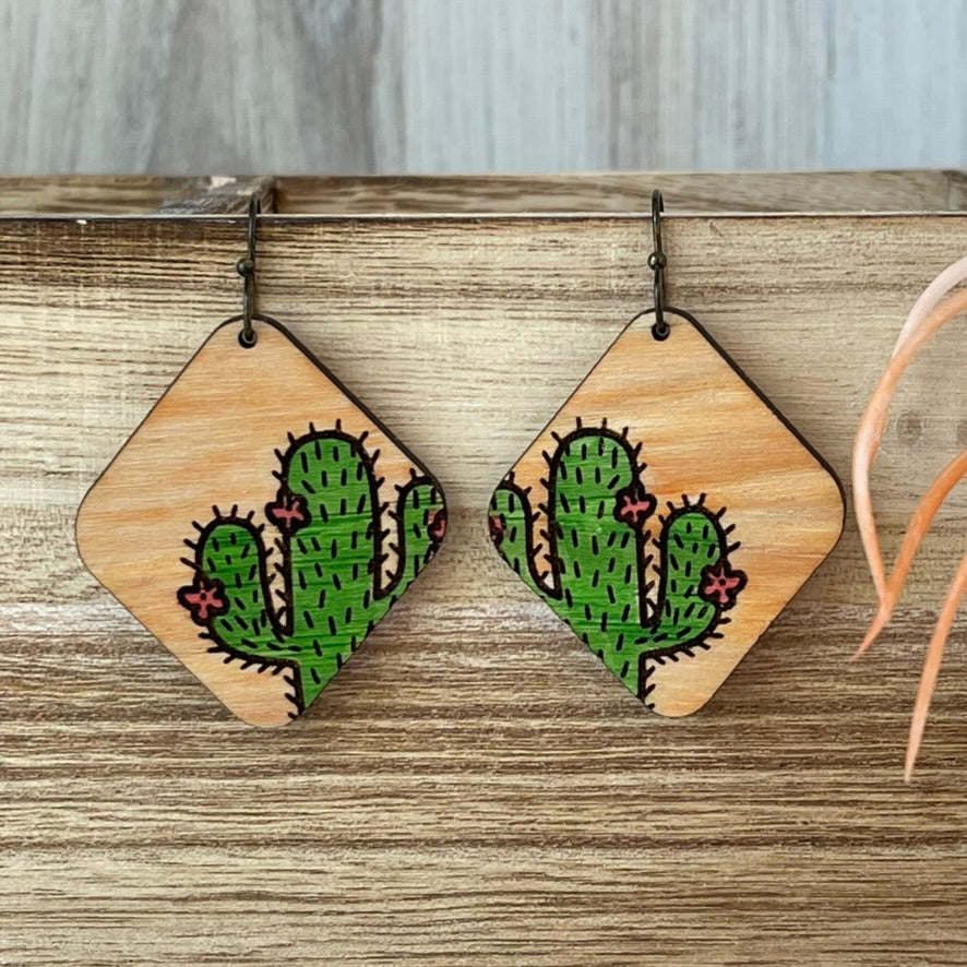 Southwest Cactus Boho Earrings