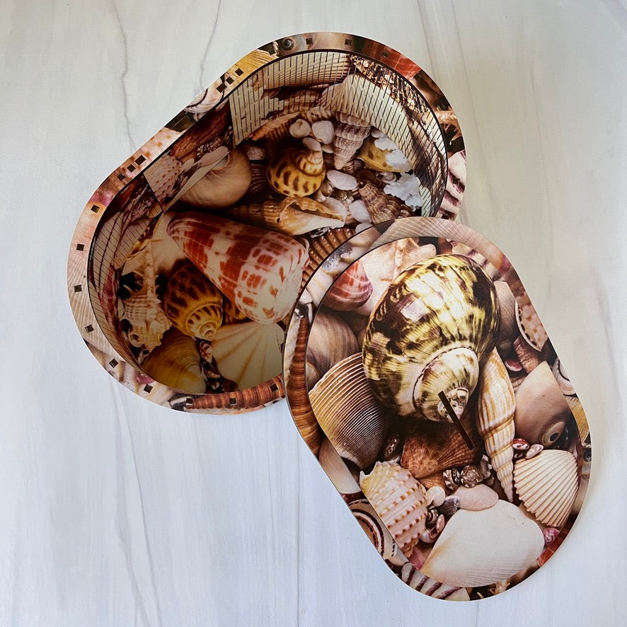 Seashells Wood Keepsake Box