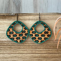 Southwest Aztec Boho Earrings-Hand Painted Wood