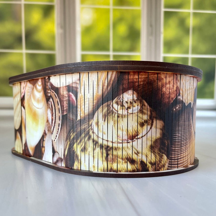 Seashells Wood Keepsake Box