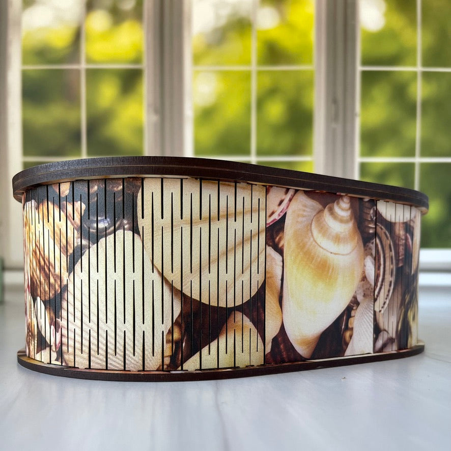 Seashells Wood Keepsake Box
