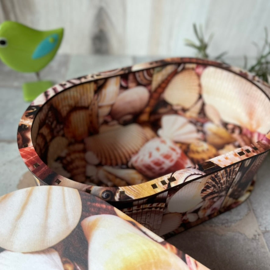 Seashells Wood Keepsake Box