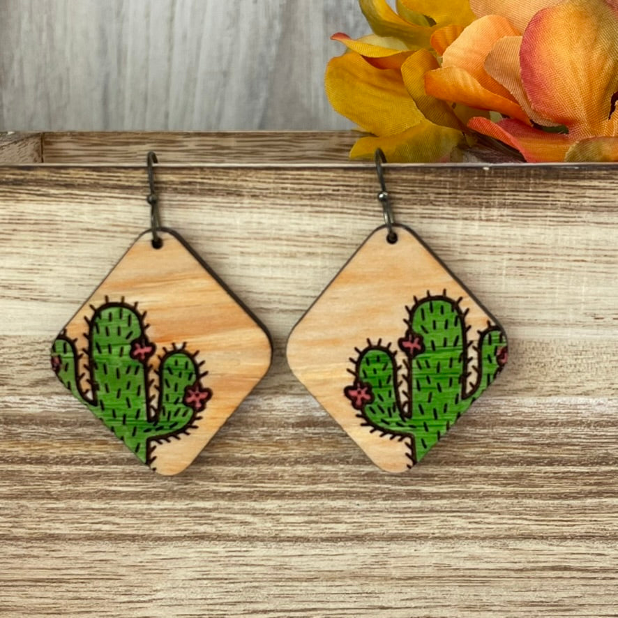 Southwest Cactus Boho Earrings