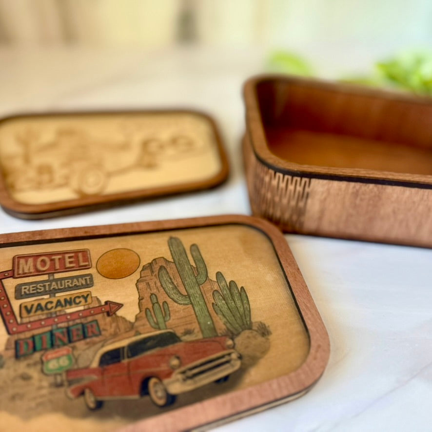 Retro Route 66 Keepsake Box