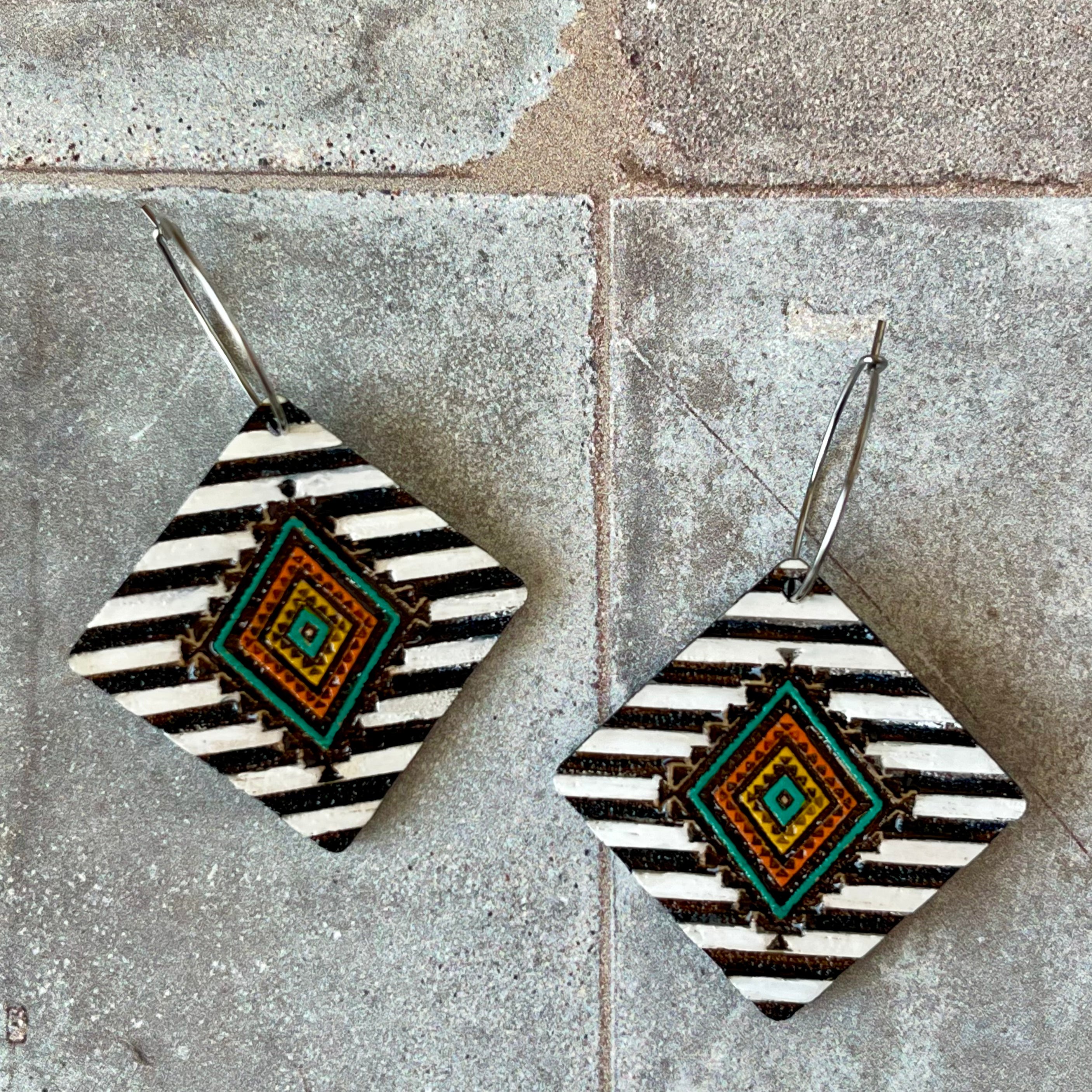 Aztec Geometric Earrings