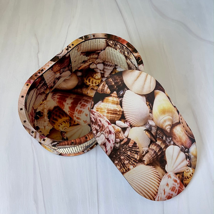 Seashells Wood Keepsake Box