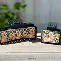 Floral Leopard Print Claw Hair Clip Set