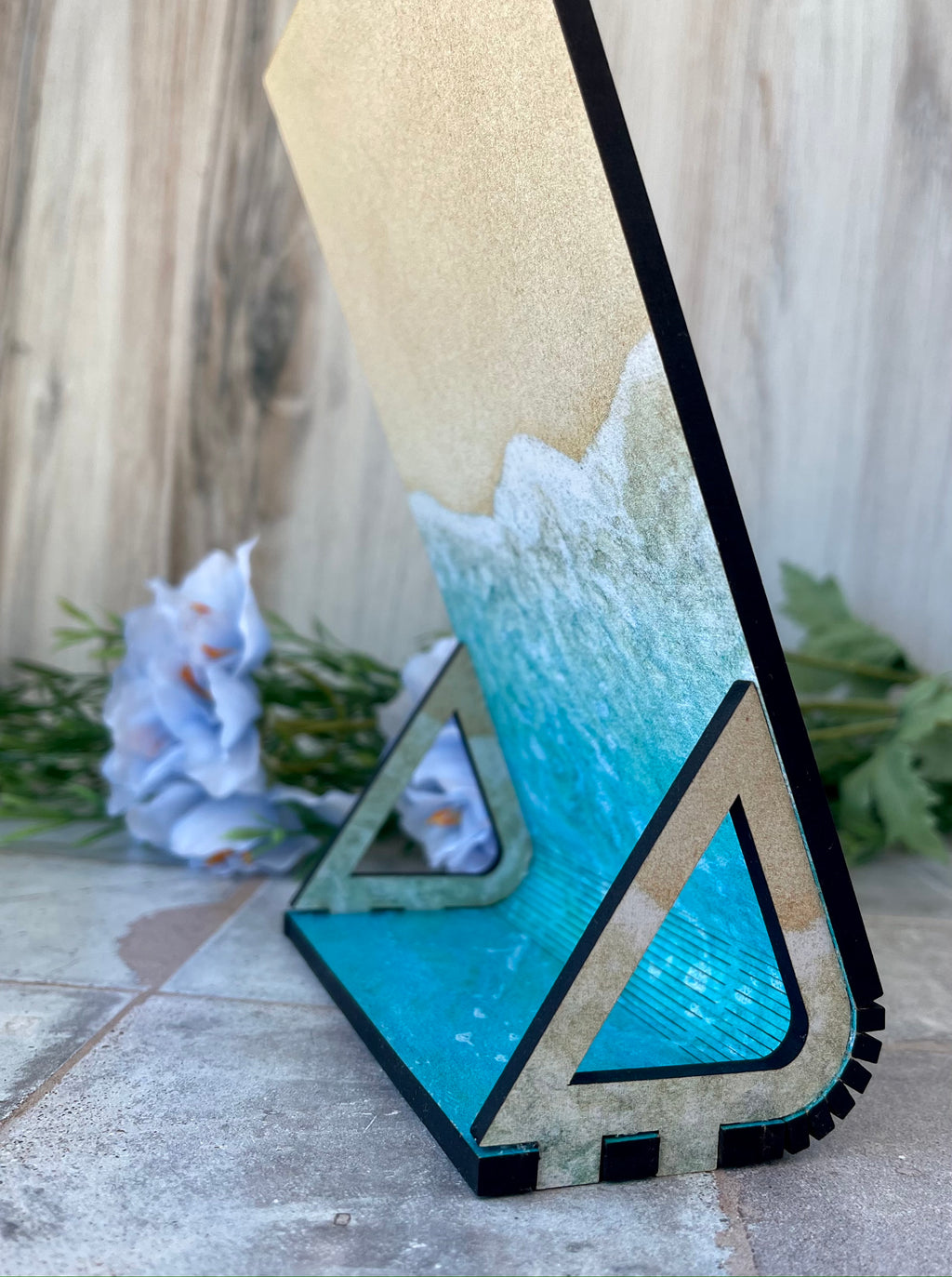 Footprints in the Sand Shelf Decor